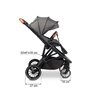 Carucior sport, Caretero, Ratio, Pliabil, De la nastere, Pana la 22 kg, Capotina extensibila, Spatar si suport picioare reglabile, Cos depozitare, Cadru din aluminiu, Cu accesorii, 0-48 luni, Gri - 22