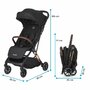 Carucior sport, Coccolle, Beyla Gold, Pana la 22 kg, Copertina extensibila, Cadru din aluminiu, Roti spuma, Cu pliere automata, 0-4 ani, Negru - 6