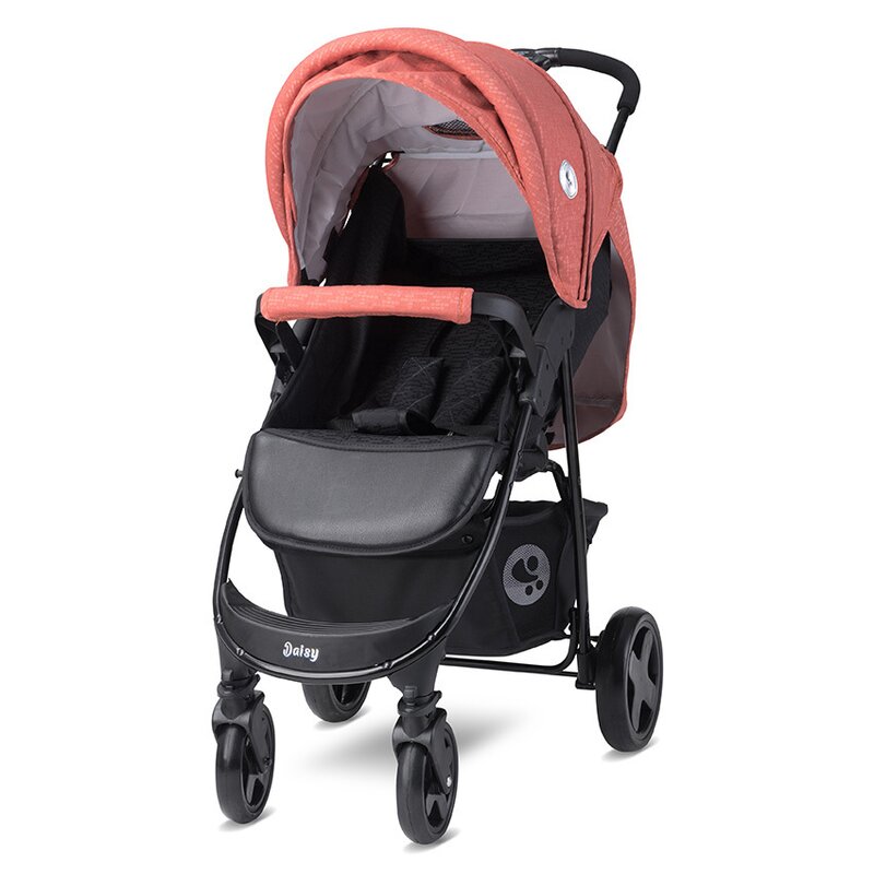 Lorelli - carucior sport daisy cu husa de picioare, negru/portocaliu