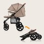 Carucior sport, Lionelo, Annet Plus, De la nastere, Cu accesorii si capotina XXL reglabila, 0 - 22 Kg, Conform cu standardele europene de securitate EN1888-1 si EN1888-2, Bej - 41