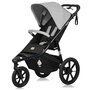 Carucior sport, Lionelo, Azura, Cu 3 roti, Cu baldachin XXL impermeabil, Pliere compacta, Pana la 22 kg, 6-48 luni, Conform cu standardele europene de securitate EN1888-1 si EN1888-2, Gri - 2