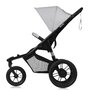Carucior sport, Lionelo, Azura, Cu 3 roti, Cu baldachin XXL impermeabil, Pliere compacta, Pana la 22 kg, 6-48 luni, Conform cu standardele europene de securitate EN1888-1 si EN1888-2, Gri - 3