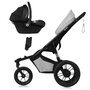 Carucior sport, Lionelo, Azura, Cu 3 roti, Cu baldachin XXL impermeabil, Pliere compacta, Pana la 22 kg, 6-48 luni, Conform cu standardele europene de securitate EN1888-1 si EN1888-2, Gri - 4