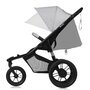 Carucior sport, Lionelo, Azura, Cu 3 roti, Cu baldachin XXL impermeabil, Pliere compacta, Pana la 22 kg, 6-48 luni, Conform cu standardele europene de securitate EN1888-1 si EN1888-2, Gri - 6