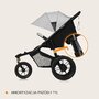 Carucior sport, Lionelo, Azura, Cu 3 roti, Cu baldachin XXL impermeabil, Pliere compacta, Pana la 22 kg, 6-48 luni, Conform cu standardele europene de securitate EN1888-1 si EN1888-2, Gri - 33