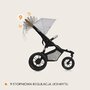 Carucior sport, Lionelo, Azura, Cu 3 roti, Cu baldachin XXL impermeabil, Pliere compacta, Pana la 22 kg, 6-48 luni, Conform cu standardele europene de securitate EN1888-1 si EN1888-2, Gri - 38