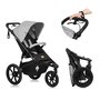 Carucior sport, Lionelo, Azura, Cu 3 roti, Cu baldachin XXL impermeabil, Pliere compacta, Pana la 22 kg, 6-48 luni, Conform cu standardele europene de securitate EN1888-1 si EN1888-2, Gri - 41