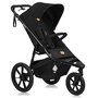 Carucior sport, Lionelo, Azura, Cu 3 roti, Cu baldachin XXL impermeabil, Pliere compacta, Pana la 22 kg, 6-48 luni, Conform cu standardele europene de securitate EN1888-1 si EN1888-2, Negru - 1