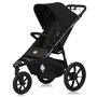 Carucior sport, Lionelo, Azura, Cu 3 roti, Cu baldachin XXL impermeabil, Pliere compacta, Pana la 22 kg, 6-48 luni, Conform cu standardele europene de securitate EN1888-1 si EN1888-2, Negru - 2