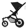 Carucior sport, Lionelo, Azura, Cu 3 roti, Cu baldachin XXL impermeabil, Pliere compacta, Pana la 22 kg, 6-48 luni, Conform cu standardele europene de securitate EN1888-1 si EN1888-2, Negru - 3