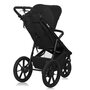 Carucior sport, Lionelo, Azura, Cu 3 roti, Cu baldachin XXL impermeabil, Pliere compacta, Pana la 22 kg, 6-48 luni, Conform cu standardele europene de securitate EN1888-1 si EN1888-2, Negru - 9