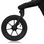 Carucior sport, Lionelo, Azura, Cu 3 roti, Cu baldachin XXL impermeabil, Pliere compacta, Pana la 22 kg, 6-48 luni, Conform cu standardele europene de securitate EN1888-1 si EN1888-2, Negru - 23