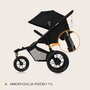 Carucior sport, Lionelo, Azura, Cu 3 roti, Cu baldachin XXL impermeabil, Pliere compacta, Pana la 22 kg, 6-48 luni, Conform cu standardele europene de securitate EN1888-1 si EN1888-2, Negru - 33