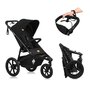 Carucior sport, Lionelo, Azura, Cu 3 roti, Cu baldachin XXL impermeabil, Pliere compacta, Pana la 22 kg, 6-48 luni, Conform cu standardele europene de securitate EN1888-1 si EN1888-2, Negru - 41