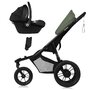 Carucior sport, Lionelo, Azura, Cu 3 roti, Cu baldachin XXL impermeabil, Pliere compacta, Pana la 22 kg, 6-48 luni, Conform cu standardele europene de securitate EN1888-1 si EN1888-2, Verde - 5