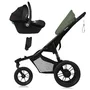 Carucior sport, Lionelo, Azura, Cu 3 roti, Cu baldachin XXL impermeabil, Pliere compacta, Pana la 22 kg, 6-48 luni, Conform cu standardele europene de securitate EN1888-1 si EN1888-2, Verde - 5