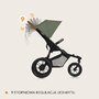 Carucior sport, Lionelo, Azura, Cu 3 roti, Cu baldachin XXL impermeabil, Pliere compacta, Pana la 22 kg, 6-48 luni, Conform cu standardele europene de securitate EN1888-1 si EN1888-2, Verde - 39