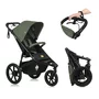 Carucior sport, Lionelo, Azura, Cu 3 roti, Cu baldachin XXL impermeabil, Pliere compacta, Pana la 22 kg, 6-48 luni, Conform cu standardele europene de securitate EN1888-1 si EN1888-2, Verde - 42