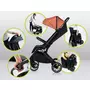 Carucior sport, Lionelo, Cloe, Cu accesorii, Cadru din aluminiu, Pana la 22 kg, Usor, Pliere compacta pentru avion, cu o singura mana, Ideal pentru toate tipurile de suprafete, 6 luni+, Gri - 12