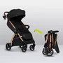 Carucior sport, Lionelo, Ingrid, Capotina impermeabila cu filtru UPF50+, Pana la 22 Kg, Spatar reglabil in 3 pozitii, Include suport pahar si plasa de tantari, Sistem pentru pliere automata, 6 luni+, Negru - 21