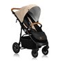 Carucior sport, Lionelo, Natt, De la nastere, Cu accesorii si capotina XXL reglabila, 0 - 22 kg, Conform cu standardele europene de securitate EN1888-1, EN1888-2, Bej - 2