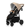Carucior sport, Lionelo, Natt, De la nastere, Cu accesorii si capotina XXL reglabila, 0 - 22 kg, Conform cu standardele europene de securitate EN1888-1, EN1888-2, Bej - 3