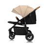 Carucior sport, Lionelo, Natt, De la nastere, Cu accesorii si capotina XXL reglabila, 0 - 22 kg, Conform cu standardele europene de securitate EN1888-1, EN1888-2, Bej - 8