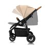 Carucior sport, Lionelo, Natt, De la nastere, Cu accesorii si capotina XXL reglabila, 0 - 22 kg, Conform cu standardele europene de securitate EN1888-1, EN1888-2, Bej - 9