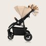 Carucior sport, Lionelo, Natt, De la nastere, Cu accesorii si capotina XXL reglabila, 0 - 22 kg, Conform cu standardele europene de securitate EN1888-1, EN1888-2, Bej - 25