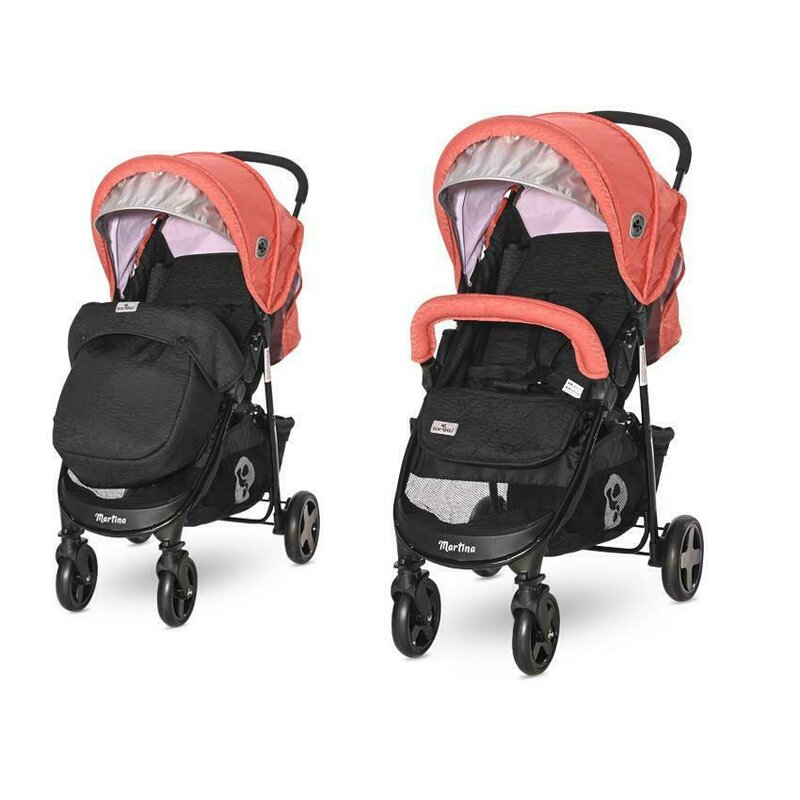 Lorelli - carucior sport martina , ginger, cu husa de picioare, negru/portocaliu