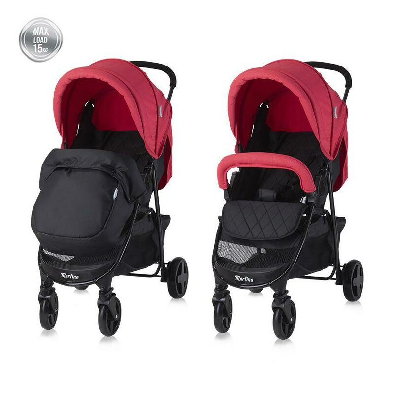 Carucior sport Lorelli Martina, cu husa de picioare, Mars Red