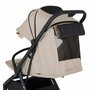 Carucior sport, Petite&Mars, Flip, Pliere compacta cu o mana, Spatar reglabil pana la pozitie de somn, Suport picioare reglabil, Copertina extensibila cu protectie UPF50+, Pana la 22 kg, 0 luni+, Bej - 9