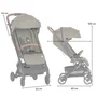 Carucior sport, Petite&Mars, Fly, Pliere compacta, Spatar reglabil pana la pozitie de somn, Suport picioare reglabil, Copertina extensibila cu protectie UPF40+, Suport pahar inclus, Pana la 22 kg, 0 luni+, Verde - 6