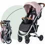 Carucior sport, FreeON, Lux, Pliabil automat, Usor 6.6 Kg, Tehnologie inovatoare One-Hand Folding, De la 6 luni pana la 22 kg, Din aluminiu, Benzi reflectorizante pe capotina, Beige/Black - 2