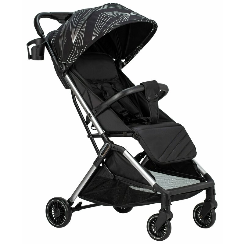 Carucior sport pliabil automat, Unique, Spatar reglabil, Suport pentru sticla, 6.6 Kg, Conform cu standardul european de securitate EN 1888-2:2018, FreeON, Silver, Resigilat