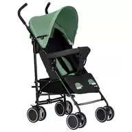 Carucior sport, FreeON, Simple, Spatar si suport picioare reglabile, Capotina cu fereastra, EN 1888-1:2018 si A1:A1:2022, Black/Green