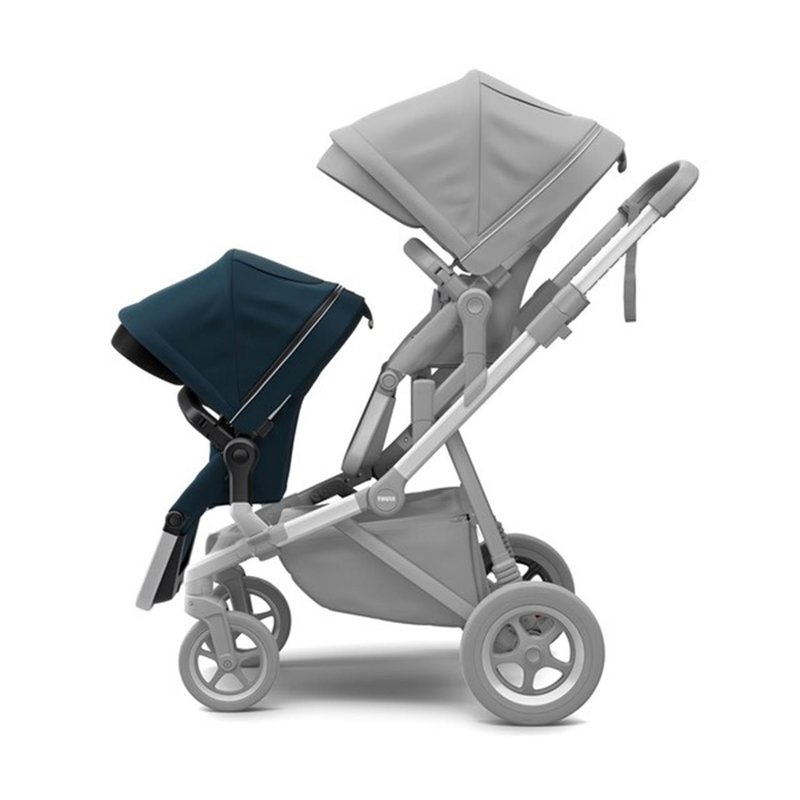 Thule - carucior sleek pentru 2 copii, navy blue