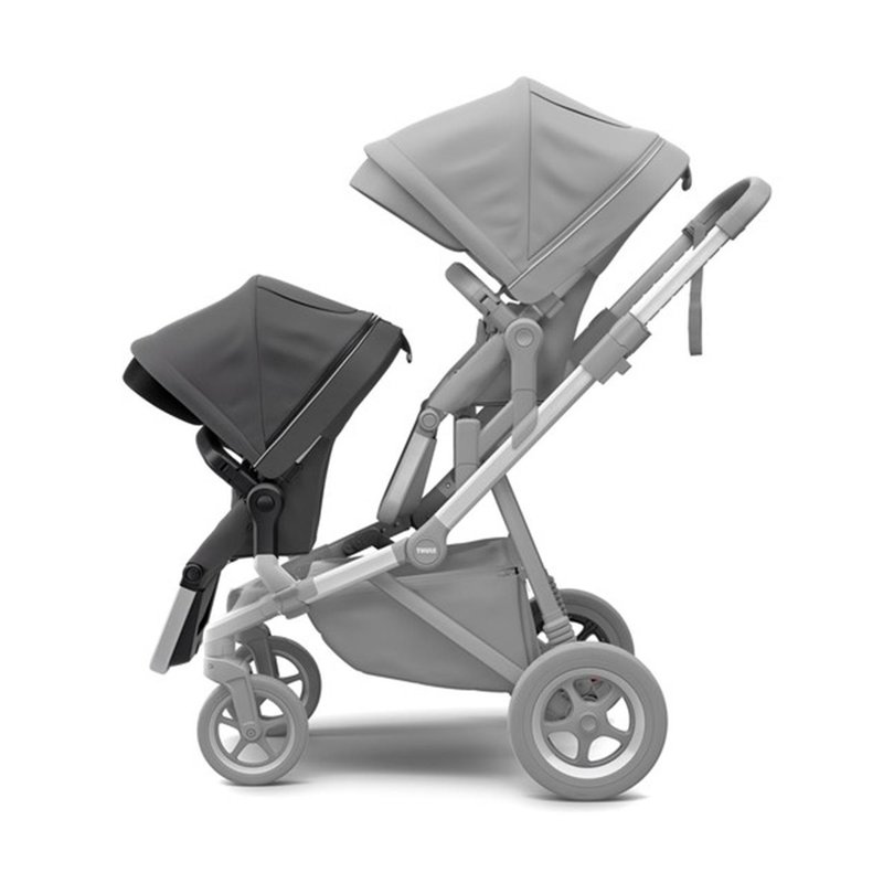 Thule - carucior sleek pentru 2 copii, shadow grey