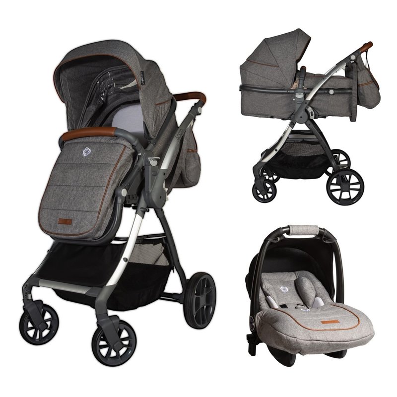 Coccolle - carucior transformabil 3 in 1 acero gri