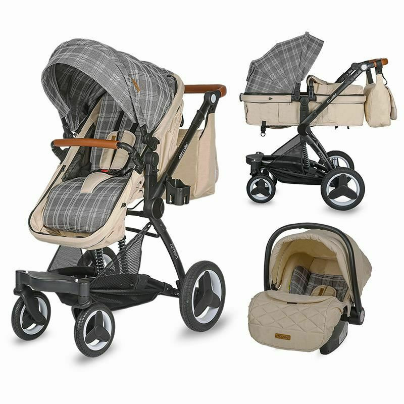 Carucior transformabil 3in1 Coccolle Ambra Safari Beige