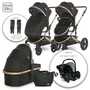 Carucior transformabil, Boston, pana la 22 kg, Black - 1