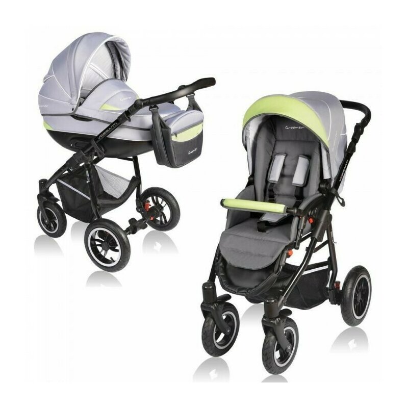 Vessanti - carucior 2 in 1 crooner, gri/verde