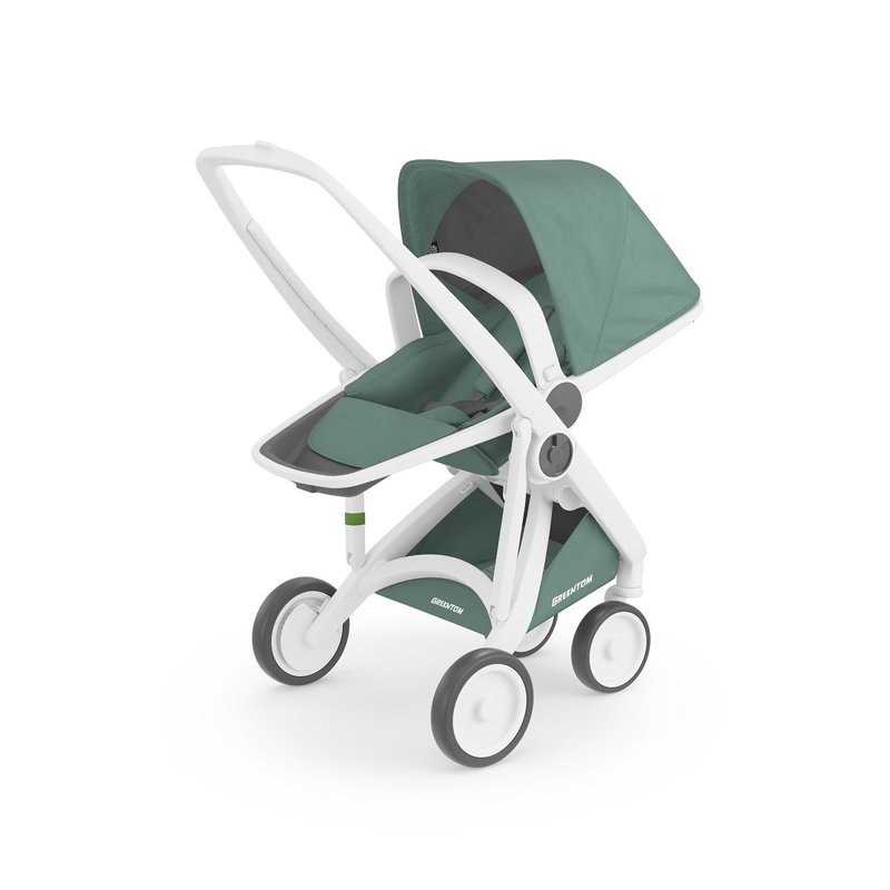 Greentom - Carucior sport 100% Ecologic Reversible, Alb/Verde