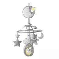 Carusel muzical, Chicco, Next2Dreams, 3 in 1, Mobil, Cu lumini, 0 luni+, Gri