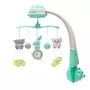 Carusel muzical, BabyMix, Pentru patut bebelusi, Cu proiectii, Cu melodii si sunete ale naturii, Cu 10 jucarii si ceas de jucarie pe suport, Mint - 1