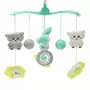 Carusel muzical, BabyMix, Pentru patut bebelusi, Cu proiectii, Cu melodii si sunete ale naturii, Cu 10 jucarii si ceas de jucarie pe suport, Mint - 2