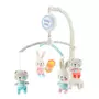 Carusel muzical, BabyMix, Pentru patut, Cu 5 jucarii din plus, Bears and rabbits - 1