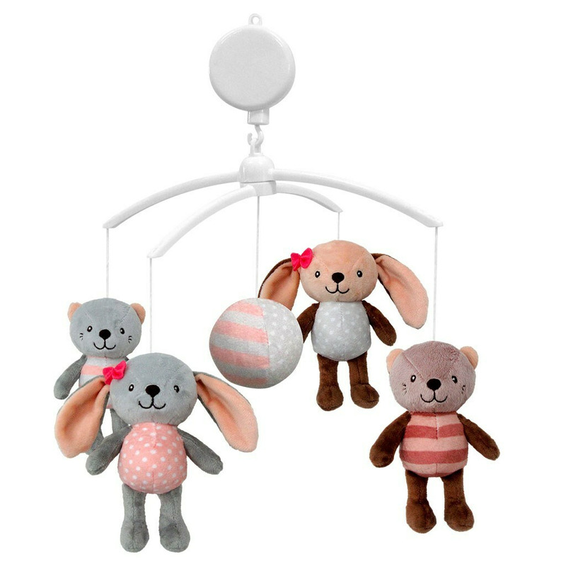 Carusel, BabyMix, Pentru patut, Cu 5 jucarii din plus, Rabbit and friends