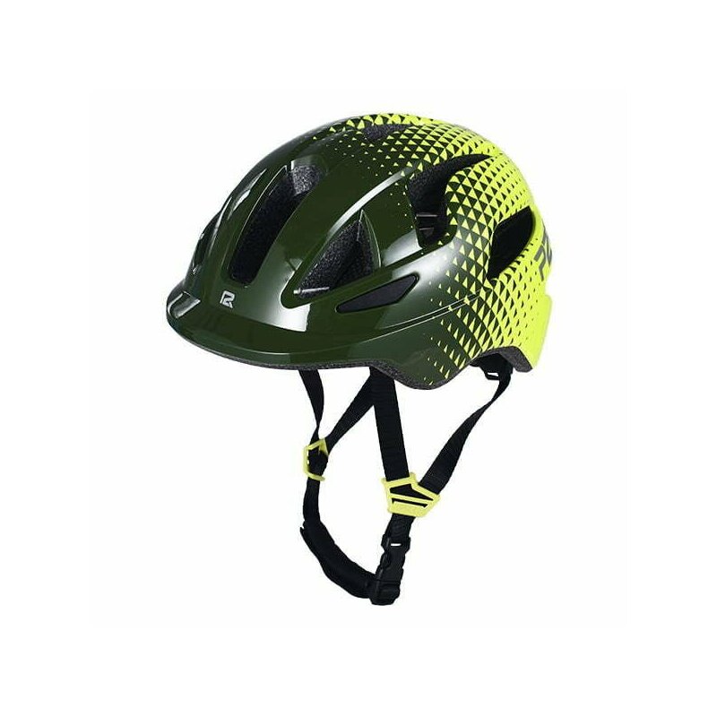 Casca Ciclism P2R MASCOT, S (52-56 cm), Verde inchis-Galben