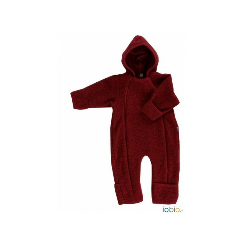 Cassis 74/80 - Overall babywearing din lana merinos organica - wool fleece - Iobio